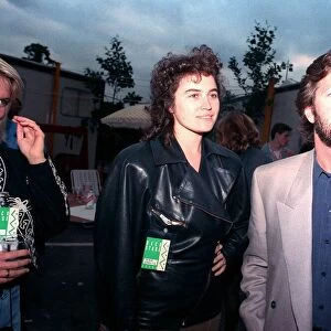 Eric Clapton and girlfriend Lori Delsanto 1988 at the Nelson Mandela Concert