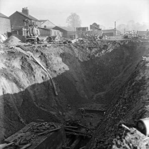 Excavations for new Uxbridge underground station 1936