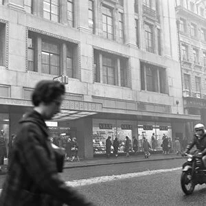 Exterior of the Co-Op shop on Oxford Street, London, 6th January 1962
