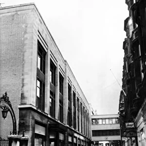 An exterior view of James Howells department store, Wharton Street, Cardiff, Wales