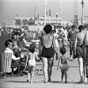 Families on a day trip from the East End of London soak up the summer sunshine