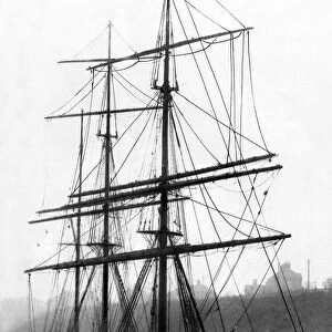 The Finnish Barque sailing ship Thekla lying at Sunderland, where she is to be boken up