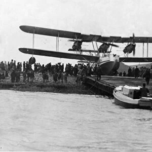 The first Blackburn Perth flying boat seen here on the slipway at the Blackburn works at