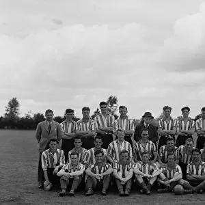 Football Southampton F. C. pose for a team picture Circa 1950 Easson Trainer