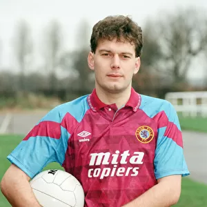 Footballer Ivo Stas in an Aston Villa shirt, 31st December 1990