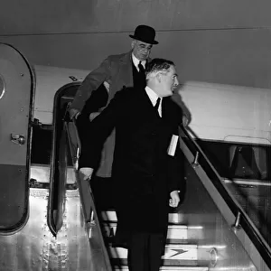 Foreign Secretary Anthony Eden seen here returning to London Airport 1952