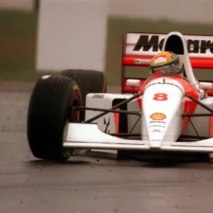 Formula 1 Sega European Grand Prix April 1993 Donington Park Ayrton Senna in his