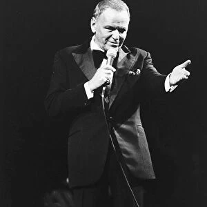 Frank Sinatra during one of his smash hit concerts at the Albert hall in London
