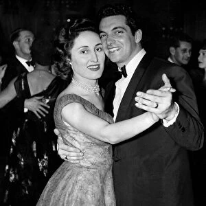 Frankie Vaughan dancing with his wife Thelma at the Dorchester where the Variety Club