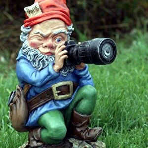 Garden Gnome Photographer with Camera November 1998 Prince Charles 50th Birthday