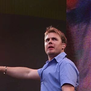 Gary Barlow at the Party in the Park July 1999 at Hyde Park for the Princes Trust