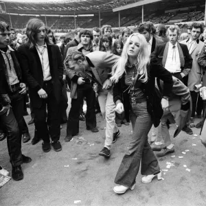 A general view of the audience at the London Rock and Roll Show at Wembley Stadium