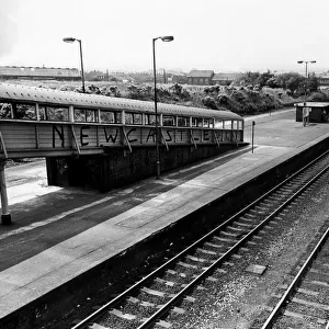 A general view of the graffiti covered Pelaw Railway Station on 30th June 1976