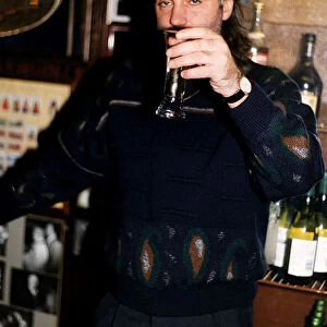 George Best Ex-Footballer drinking in his local pub Dbase