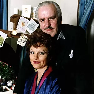 George Cole Actor and his wife Penny Morrell Actress in the dressing of the Theatre Royal