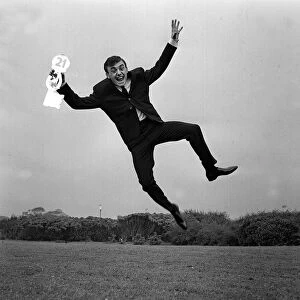 Gerry Marsden jumps for joy on his 21st birthday The man who