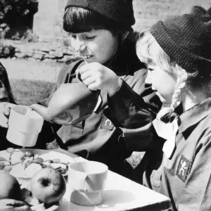 Two girls from the 217 Birmingham Brownie Pack (Acocks Green