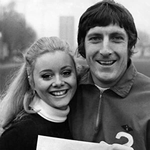 "Golden Shot"girl, Ann Aston with Tony Brown at West Bromwich Albion training
