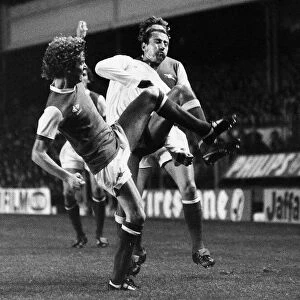 Graham Rix Arsenal player in tackle with Hajuk Split 1978 goonercalendar20072
