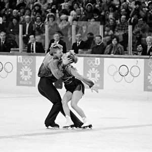 Great Britains Jayne Torvill and Christopher Dean kiss during their famous "