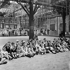 A group of children in the Vienna Ballroom, Butlins Holiday Camp, Filey, North Yorkshire