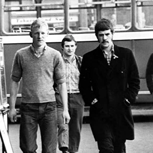 A group of skinheads walking through the bus station at Newcastle on 8th June 1972