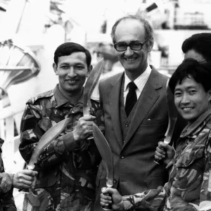 Gurkhas - August 1982 Mr Knott recieved a suprise when he met the Gurkha Soldiers