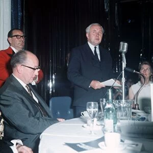Harold Wilson making a speech At The Queens Award For Industry