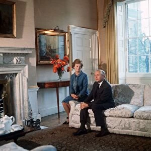 Harold Wilson and wife Mary at number 10 Downing Street