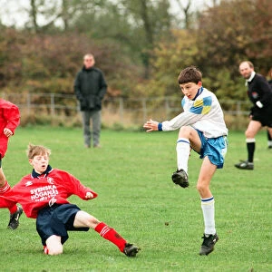 Hartburn Juniors v Leven Park Juniors (under 13 s). Action from the game with