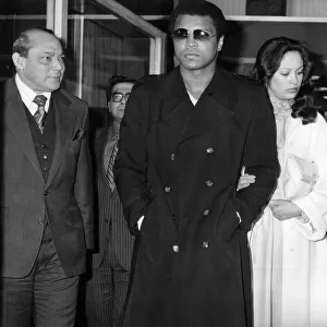 The former heavyweight champion of the world Muhammad Ali flew into Heathrow Airport