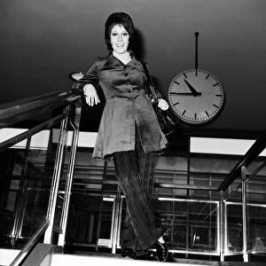 Helen Shapiro at Heathrow airport, she has flown in from New York after appearing