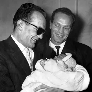 Henry Cooper British boxer with his twin brother Jim Cooper Dec 1960 and Henry