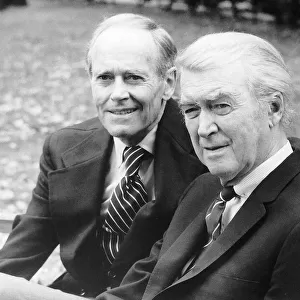 Henry Fonda and James Stewart - August 1975 Henry Fonda Actor Sitting with