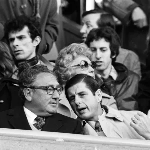 Henry Kissinger watching a football match. Chelsea v Wolverhampton Wanderers