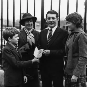 Henry McCrory December 1979 outside Buckingham Palace after being awarded a MBE L