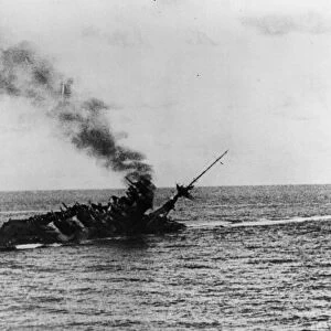 HMS Barham, torpedoed off the Egyptian coast in The Mediterranean Sea