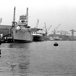 HMS Bristol built by Swan Hunter & Tyne Shipbuilders Ltd. and launched on 30 June 1969