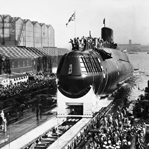 HMS Renown, the new Resolution Class ballistic missile nuclear submarine of the Royal