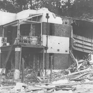 House in Park Hill Road, Torquay partly destroyed by a bomb during an air raid