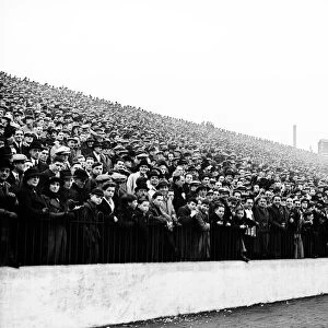 Part of the huge crowd watching a league division one match between Charlton Athletic
