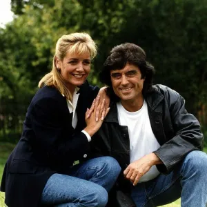 Ian McShane Actor star of the TV series Lovejoy with Caroline Langrishe on location in