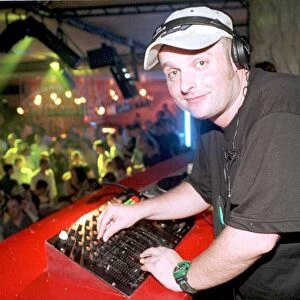 Ibiza Spain July 1999 Disc jockey Dave Pearce in the Eden disco with his