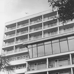 Imperial Hotel, Torquay 14 November 1963. t a white seagull flies over the Imperial