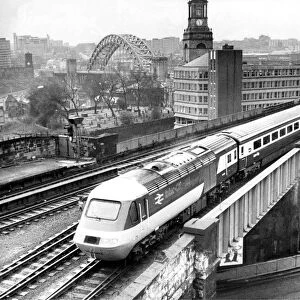 The Inter-City 125 from Kings Cross to Edinburgh has just left Newcastle Central Station