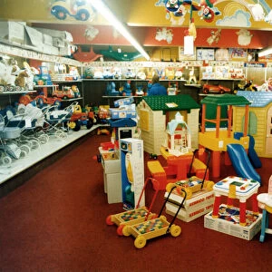 Interior view of Romer Parrish toy shop. October 1993