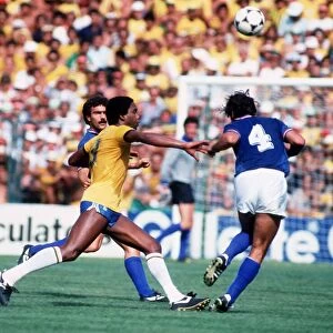 Italy v Brazil World Cup 1982 football Serginho, Cabrini
