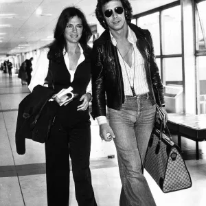 Jacqueline Bisset actress with boyfriend Victor Drai in 1976