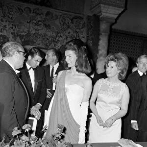 Jacqueline Kennedy attends a debutante ball in Seville, Spain. 15th April 1966