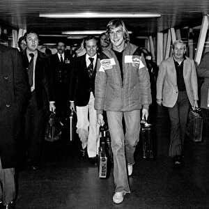 James Hunt, the new World Motor Racing Champion, received a hero